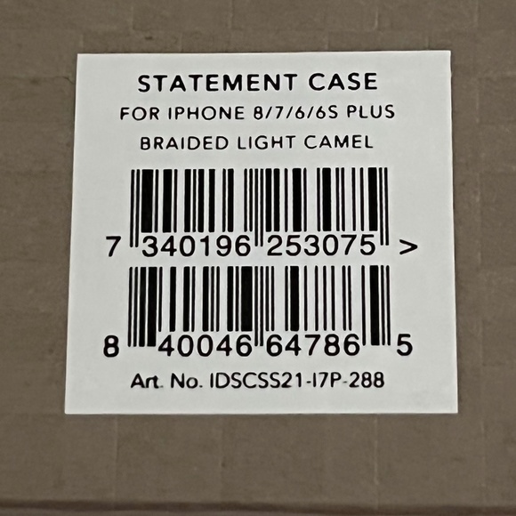 IDEAL OF SWEDEN Statement Case iPhone 8Plus Braided Light Camel, Strap Handle - Picture 10 of 10